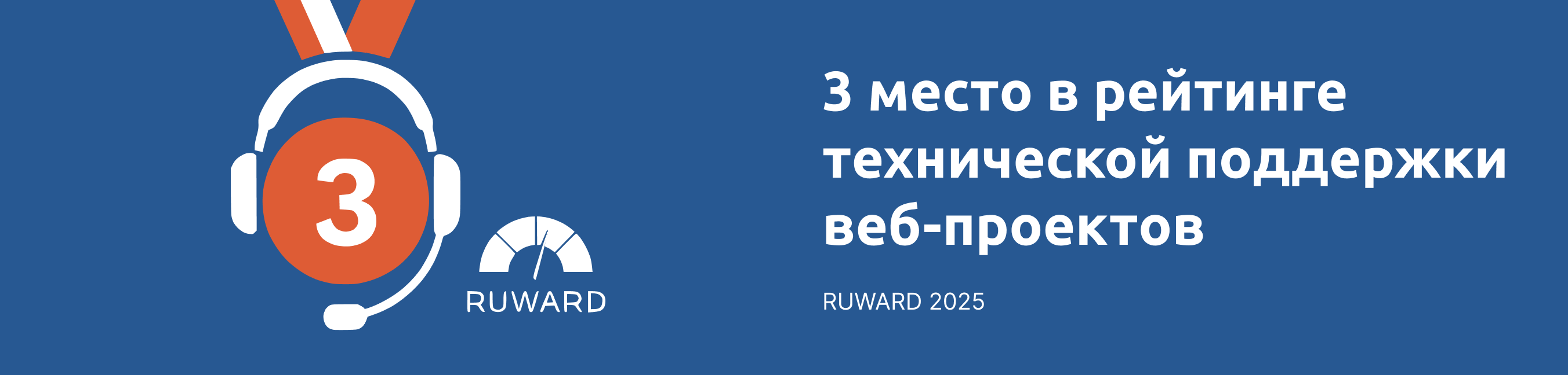 3 место в рейтинге технической поддержки веб-сайтов